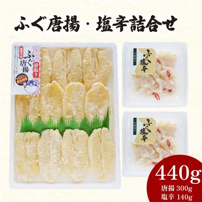 ふるさと納税 下関市 ふぐ唐揚・塩辛詰合せ 計 440g AY138-2