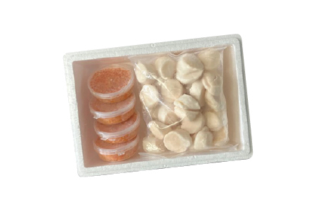 いくら醤油漬け100g×4P、ほたて貝柱500g×2P D-30032