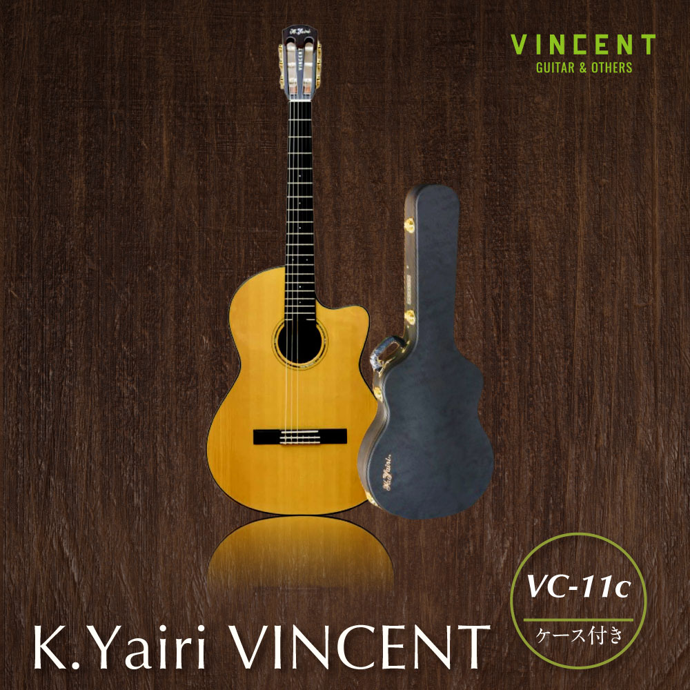 【 アコースティックギター 】K.Yairi VINCENT VC-11c ｜VINCENT ギター 送料無料