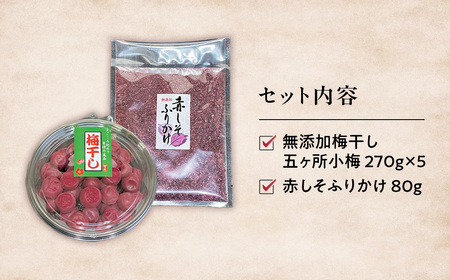 TH-02 40年作り続けてきた無添加梅干し（小梅）と赤しそふりかけのセット