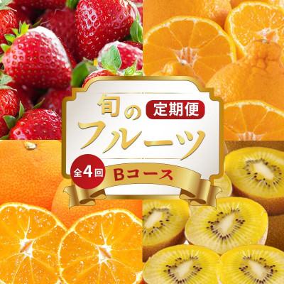 ふるさと納税 丸亀市 【発送月固定定期便】フルーツ定期便 Bコース(ゴールドキウイ いちご デコポン みかん)全4回