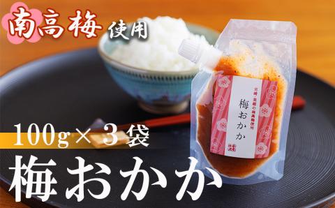 南高梅 梅おかか 100g×3袋 [農林産物直売所 美郷ノ蔵 宮崎県 美郷町 31ab0103] ねり梅 和え物 簡単調理 便利 あっさり さっぱり 国産 セット 詰め合わせ 宮崎県産 常温 送料無料 贈答品 父の日 母の日 プレゼント ギフト 調味料 料理 調理 おかず 薬味 そうめん 素? フライ 揚げ 炒め 煮込み 普段使い 便利