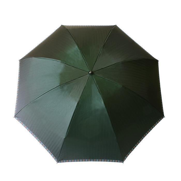 槙田商店【紳士折りたたみ傘】Tie Plain×Stripe 緑