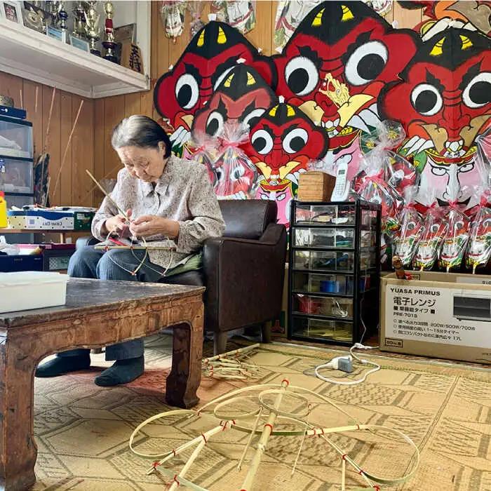 鬼凧（90cm） 《壱岐市》【鬼凧工房　平尾】[JCK001] 郷土玩具 伝統工芸品