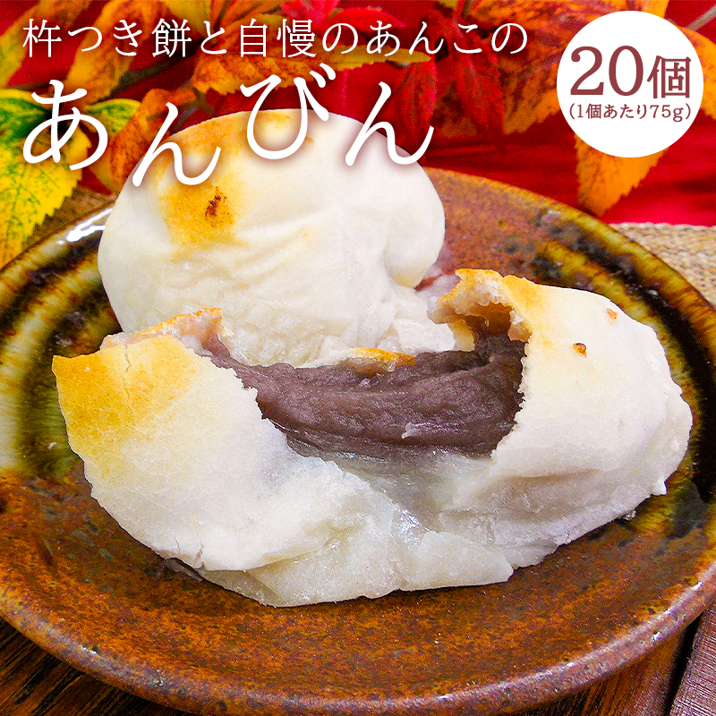 杵つき餅と自慢のあんこの｢あんびん（こし餡）｣20個 mi0002-0014