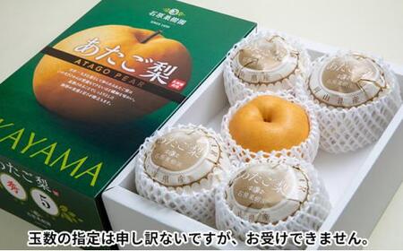 梨 2024年 先行予約 あたご梨 4～6玉 合計約4kg 化粧箱 ナシ なし 岡山県産 国産 フルーツ 果物 ギフト 石原果樹園 [No.5220-0566]