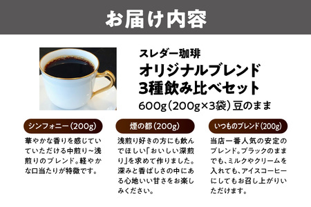 オリジナルブレンド3種飲み比べセット600g(200g×3袋)豆のまま_OS140-0001