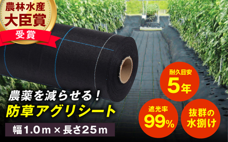 防草アグリシート（BB1515・耐久目安5年・幅1.0m×長さ25m） / 防草シート 除草[AFCA006]