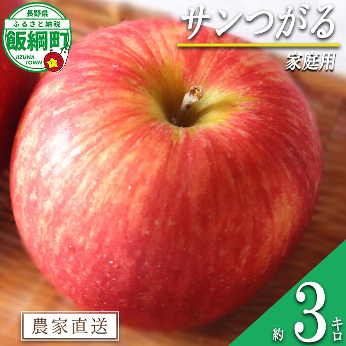 【ふるさと納税】 りんご サンつがる 3kg 家庭用 マルハ農園 沖縄県への配送不可 〔 果物 フルーツ 林檎 長野 予約 農家直送 3キロ 10000円 〕【令和7年度収穫分】 発送：2025年9月上旬〜2025年9月下旬頃