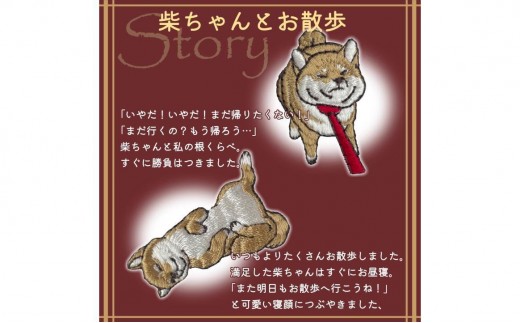 おはなし靴下 ギフトボックス 柴犬 キッズ ネイビー