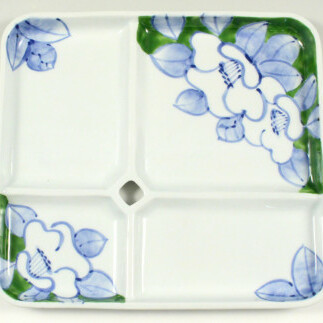 有田焼 One Plate 1+3 椿(緑) 三光堂 A20-399_イメージ3