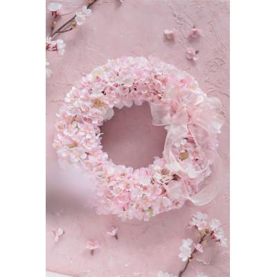 ふるさと納税 八千代市 アーティフィシャルフラワー　桜のリース(Mサイズ)1点