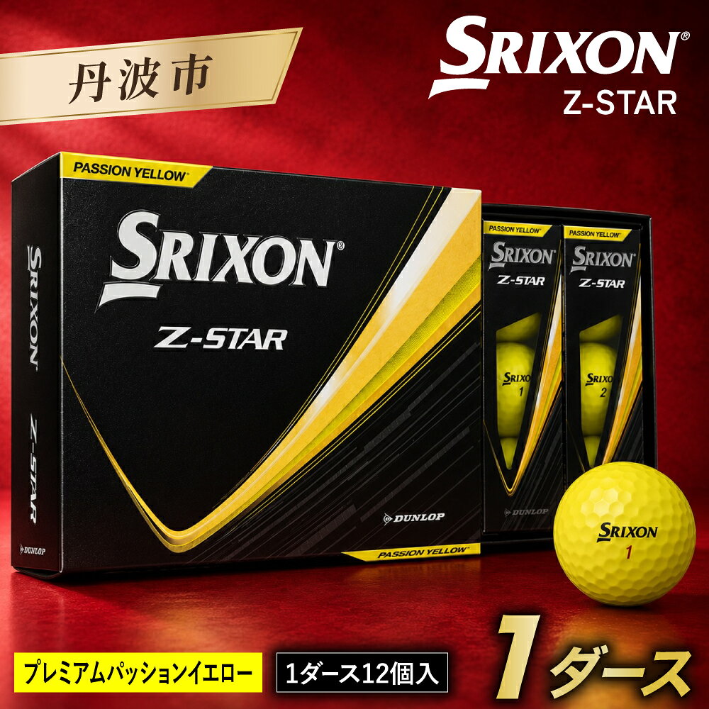 【ふるさと納税】ゴルフボール スリクソン Z-STAR9 イエロー 1ダース 12球入り 2025年モデル 新作 ぼーる ボール イエロー 黄色 きいろ コンペ景品 兵庫県 丹波市