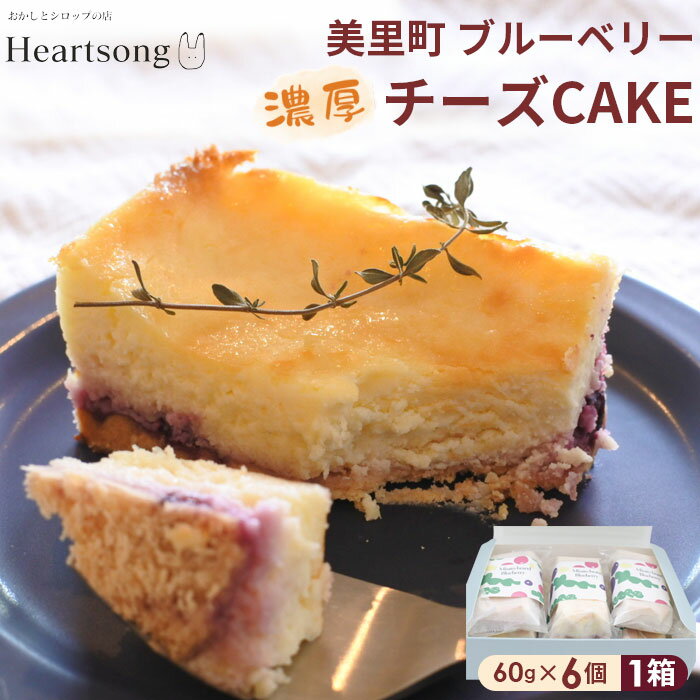 【ふるさと納税】美里町ブルーベリーチーズCAKE　1箱（60g×6個） ／ ジャム 濃厚 チーズタルト ティータイム 送料無料 埼玉県 No.190