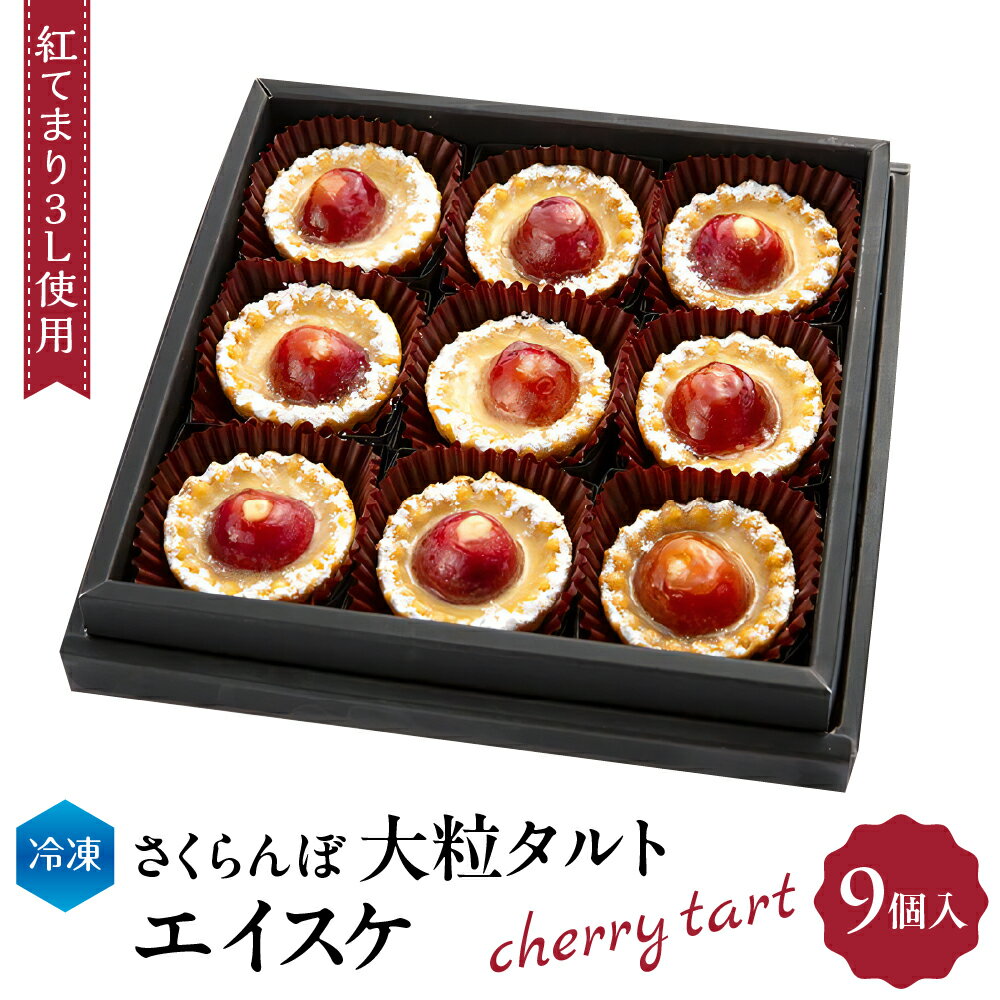 【ふるさと納税】 さくらんぼ 大粒 タルト「エイスケ」（紅てまり3L使用）/ スイーツタルト さくらんぼタルト 9個入 デザート お取り寄せ グルメ ご当地 特産 産地 直送 バレンタイン ホワイトデー クリスマス 山形県 東根市