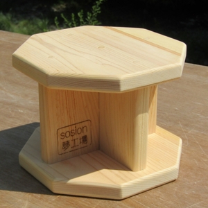 手作り吉野の桧製 正座用補助椅子 高さ15cm【007D-090】