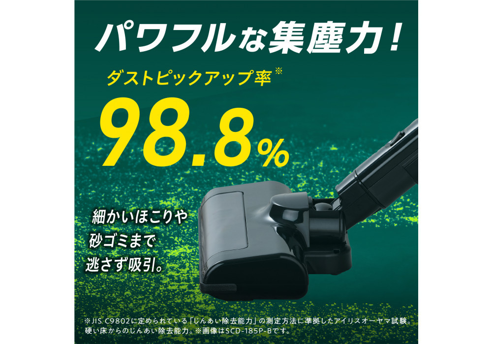 充電式サイクロンスティッククリーナーSCD-185P-Bブラック