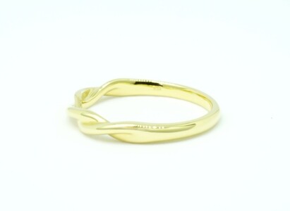 K18YG ツイストデザイン地金リング R4109-Y