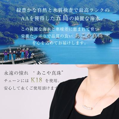 ふるさと納税 島原市 【Marycoco】あこや本真珠 7mm 5粒 パールネックレス ケース付NK80-5G |  | 01