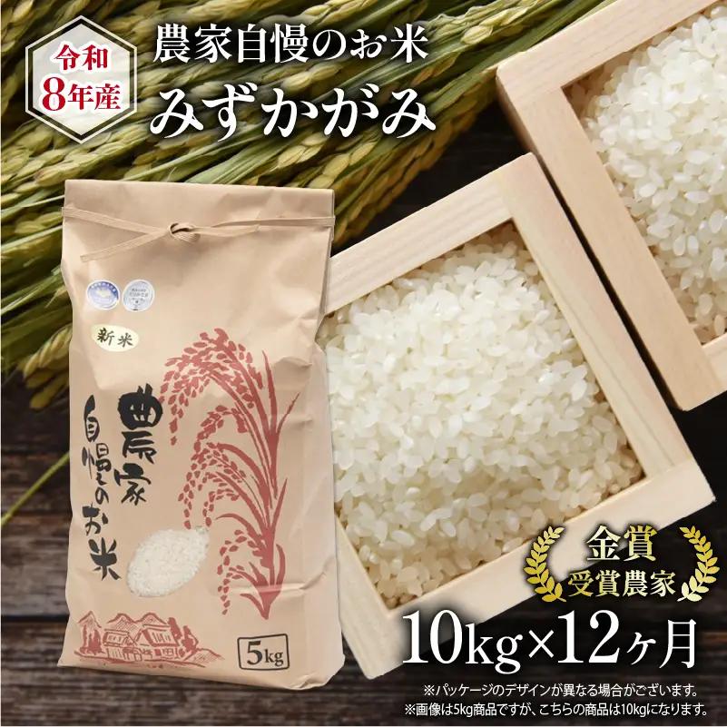【 先行予約 】 令和8年産 米 10kg 定期便 12回 みずかがみ