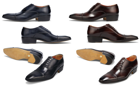 クインクラシコ 革靴 17001 (カラー：ダークブラウン、サイズ：27.0cm) ビジネスシューズ 本革 ストレートチップ 幅広 甲高  キャップトゥ 牛革 フォーマル