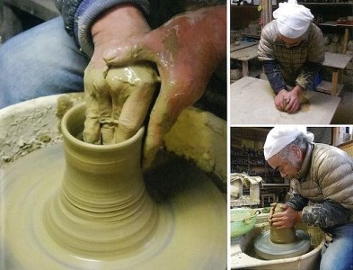 【B-15】眞名焼　抹茶茶碗（筒形）