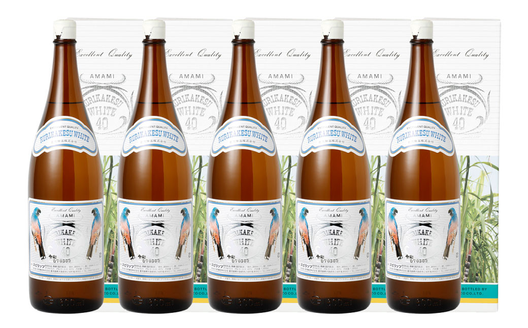 徳之島 高岡醸造 ラム酒 ルリカケスホワイト 1800ml×5本