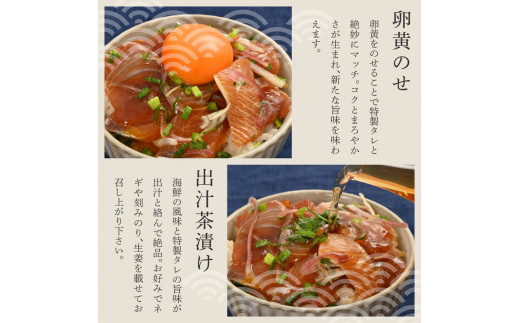 【5回定期便】土佐の海鮮丼セット（ブリ・タイ・カンパチ・マグロ・カツオ）各4Pずつ 漬け丼の素 鰤 ぶり 鯛 たい 鮪 まぐろ 鰹 かつお かんぱち 新鮮 魚 おかず【企業組合　宇佐もん工房】 [BQ
