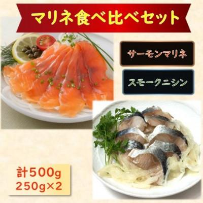ふるさと納税 長浜市 【マリネ食べ比べセット】サーモン×ニシン 2種×各250g 計500gセット