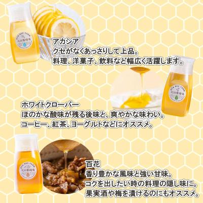ふるさと納税 新ひだか町 北海道産天然はちみつ3種 計900g(各300g)新ひだか町推奨品セットB |  | 02