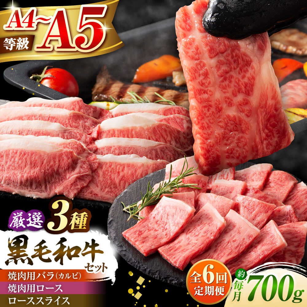 【ふるさと納税】【全6回定期便】くまもと黒毛和牛「藤彩牛」厳選3種の食べ比べ計700g 3902 / 熊本県 菊陽町 肉 にく 新鮮 お祝 ギフト 贅沢 誕生日 ご褒美 厳選 牛 ぎゅう 【株式会社フジチク】[BHAD043]