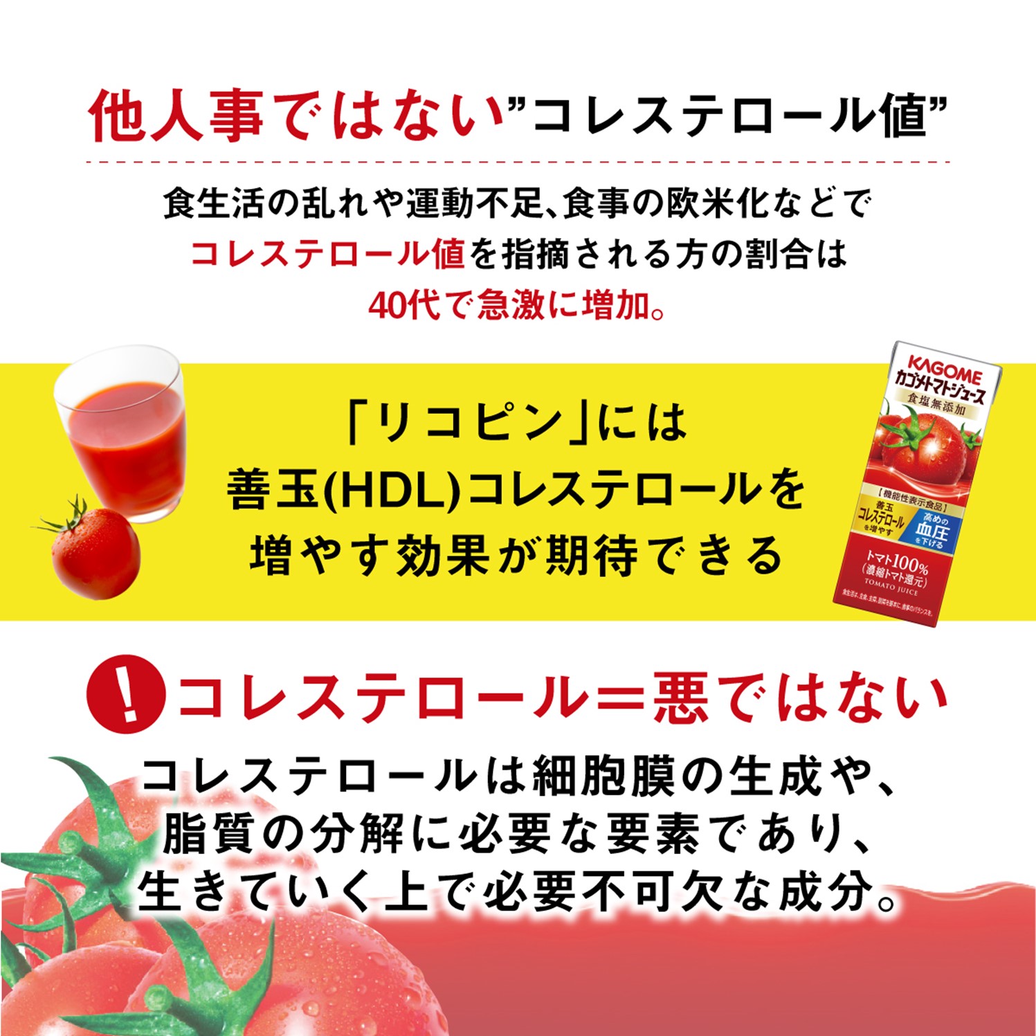 カゴメ トマトジュース 食塩無添加 200ml×72本入 リコピン トマト100% 紙パック 食塩不使用 着色料不使用 保存料不使用 機能性表示食品 完熟トマト 野菜飲料 トマトジュース 野菜ジュース