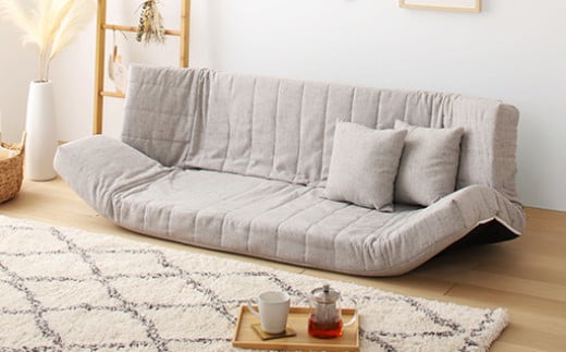 【a062】低反発マルチソファ(グレー・エレガンス生地)【配送不可地域：沖縄県、離島】