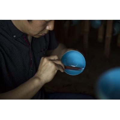 ふるさと納税 鯖江市 越前漆器 aisomo cosomo 汁椀 モスグリーン×オレンジ |  | 03