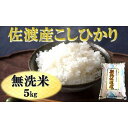 【ふるさと納税】【令和6年産】佐渡高千産こしひかり 無洗米 5kg | お米 こめ 白米 食品 人気 おすすめ 送料無料