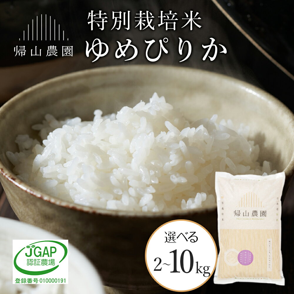 【ふるさと納税】【令和7年産】 ゆめぴりか 選べる2kg〜10kg 訳ありも選べる 特別栽培米産地直送《帰山農園》知内町 ふるさと納税 米 こめ 北海道産お米 北海道米 美味しいお米 北海道産米 道産米 ふるさと納税 秋 旬
