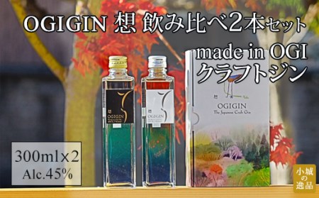 天山名水でつくる小城のクラフトジン OGIGIN想飲み比べ300ml x 2本セット B140-046