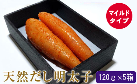 辛子明太子 天然だし 明太子 120g マイルド×5セット 辛子明太子