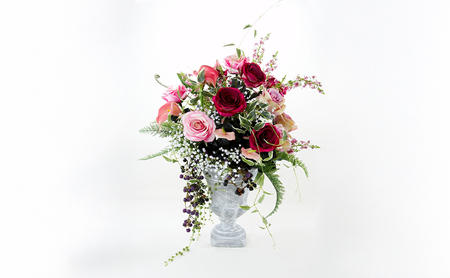 世界に一つだけのオーダーメイドフラワー あーとみゆき 枯れないお花（造花・アーティフィシャルフラワー）で作るフラワーアレンジメントをフルオーダーするチケット　82,500円分 花材 資材 送料込み