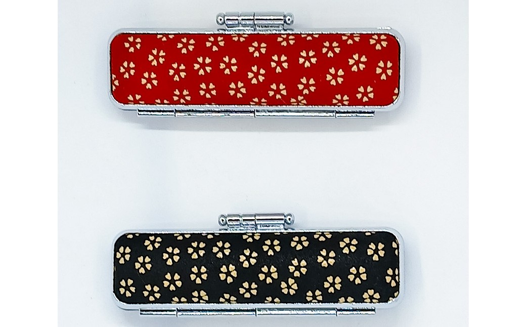 甲州印伝ケース付 本柘印鑑（サクラ柄）