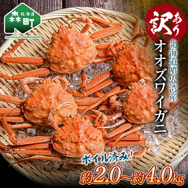 【ふるさと納税】＼選べる容量 ／【訳あり】オオズワイガニ（ボイル済）約2.0kg～約4.0kg ＜海鮮問屋　株式会社　瑞宝＞ かに カニ 蟹 ずわいがに おお ずわいがに オオ ズワイガニ 大ずわいがに 森町 北海道 mr1-0665