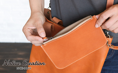 Native Creation 本革インナーポーチ NC3416V 全4色 栃木レザー【納期1～3カ月】 DARK BROWN