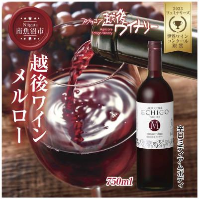 ふるさと納税 南魚沼市 越後ワイン メルロー 赤 750ml 越後ワイナリー 辛口 ミディアムボディ 魚沼ワイン 南魚沼市