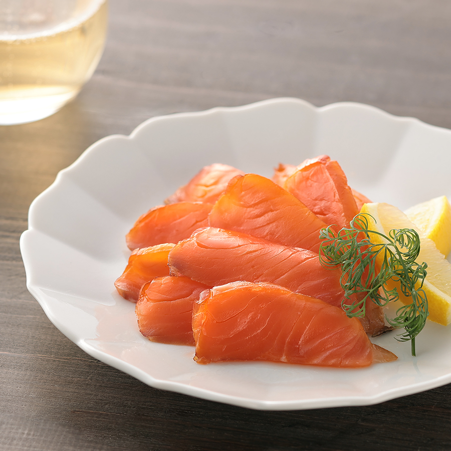 ＜海童工房 魚寅＞「サーモン」冷燻製75g×10（計750g）(Mku-007)