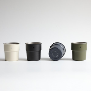 グローカルスタンダードプロダクツ TSUBAME / Stacking cup Sサイズ & スリーブ 4個(4色)セット / ホワイト、ブラック、ネイビー、オリーブ