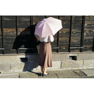 ふるさと納税 古河市 雪華模様の刺繍入り日傘(晴雨兼用・サイズ50cm・UV加工・麻50%綿50%)ピンク _BL21 |  | 01