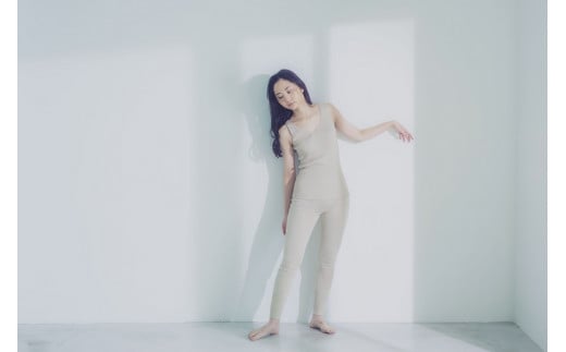 aroundsea WOMENS ウエストカバーニットレギンス【Lサイズ／サンドベージュ】 [VC01154]