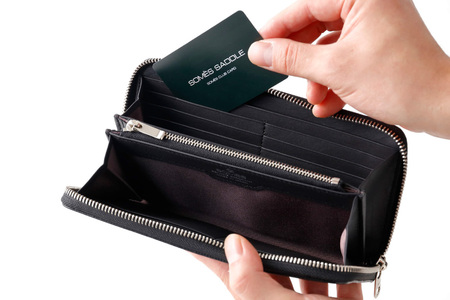 SOMES 財布 メンズ ディアマン DM-01 ラウンド束入れ ブラック 長財布 本革 [ソメスサドル 北海道 砂川市 12260607-bk] ソメス サイフ さいふ 革 レザー コードバン ラウ