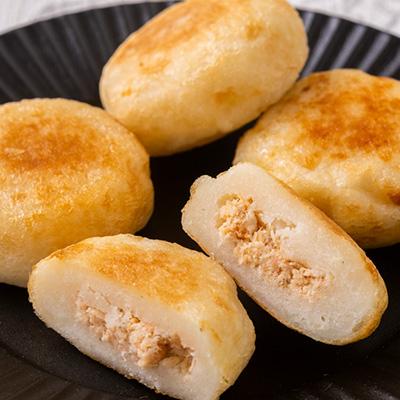 ふるさと納税 青森県 いももち(めじゃも)鮭マヨ味　1袋4個入り(1個40g)×5袋 |  | 02