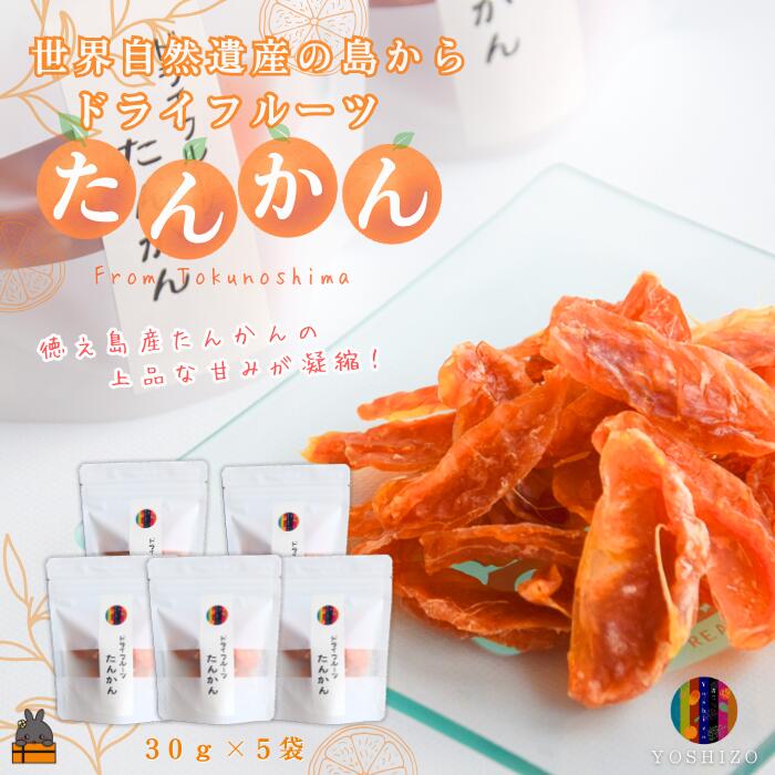 【ふるさと納税】～柑橘の爽やかな甘み凝縮！～徳之島産ドライフルーツたんかん（5袋） ( ドライフルーツ たんかん タンカン 柑橘 フルーツ 果物 徳之島 奄美 鹿児島 農夢ワールド )